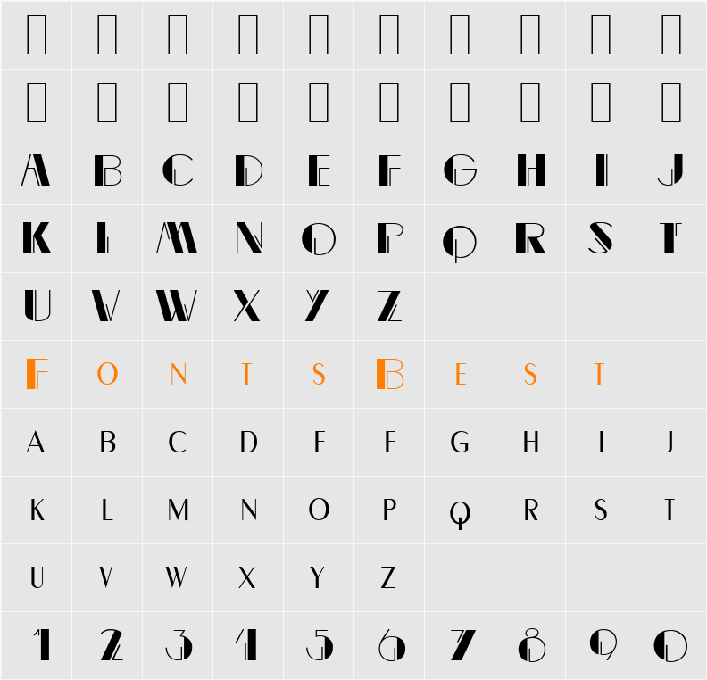 B691-Deco Character Map