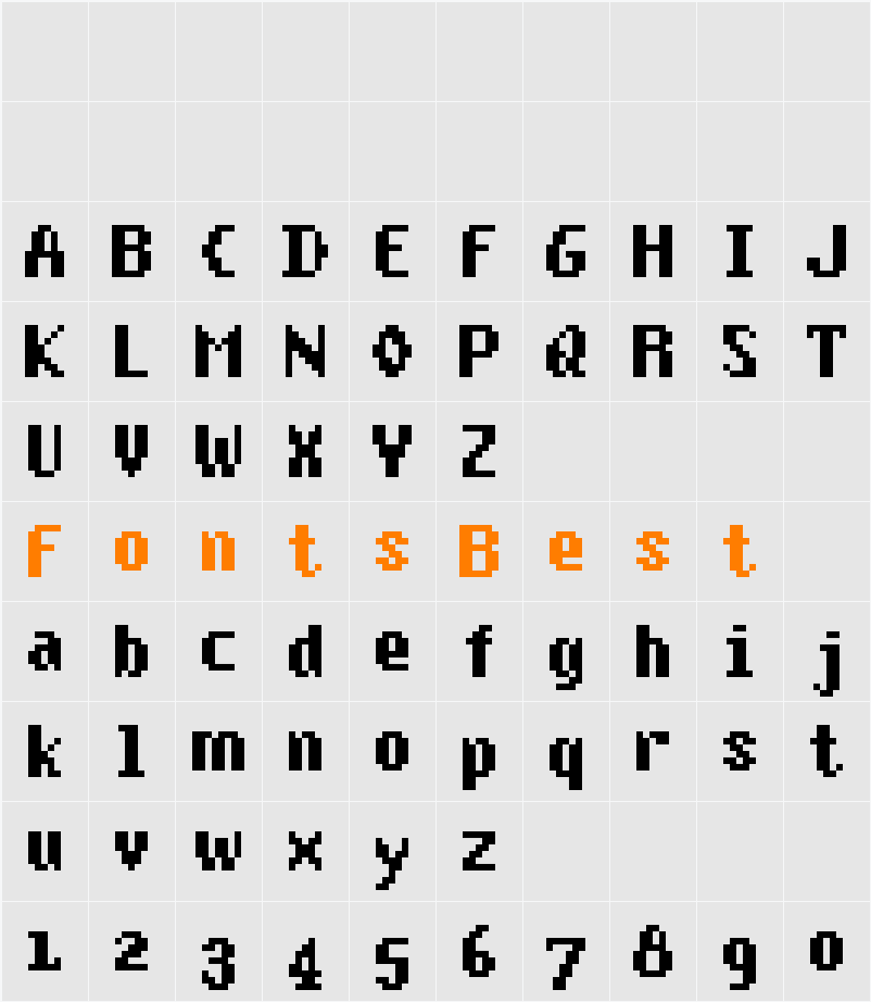 ModusBold Character Map