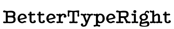 BetterTypeRight Font Image