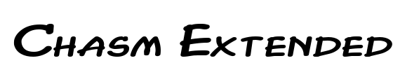 Chasm Extended Font Image