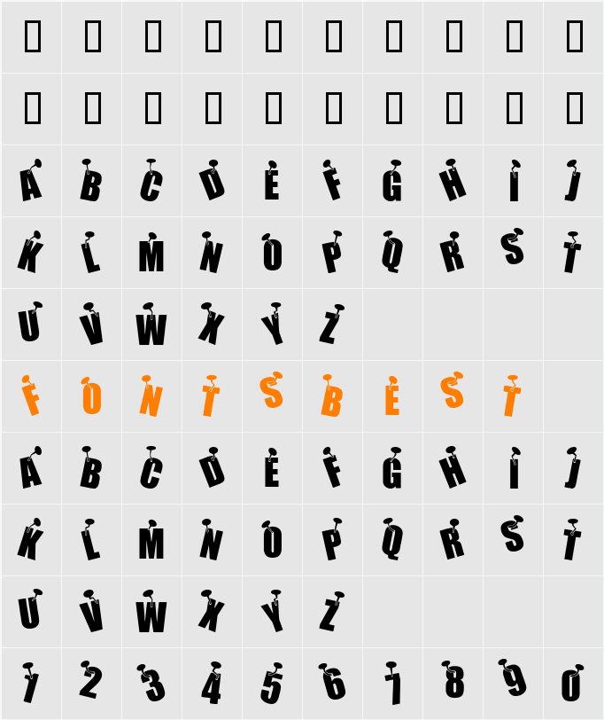 NAILED Character Map