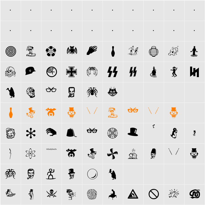 BOBCO 10 Character Map