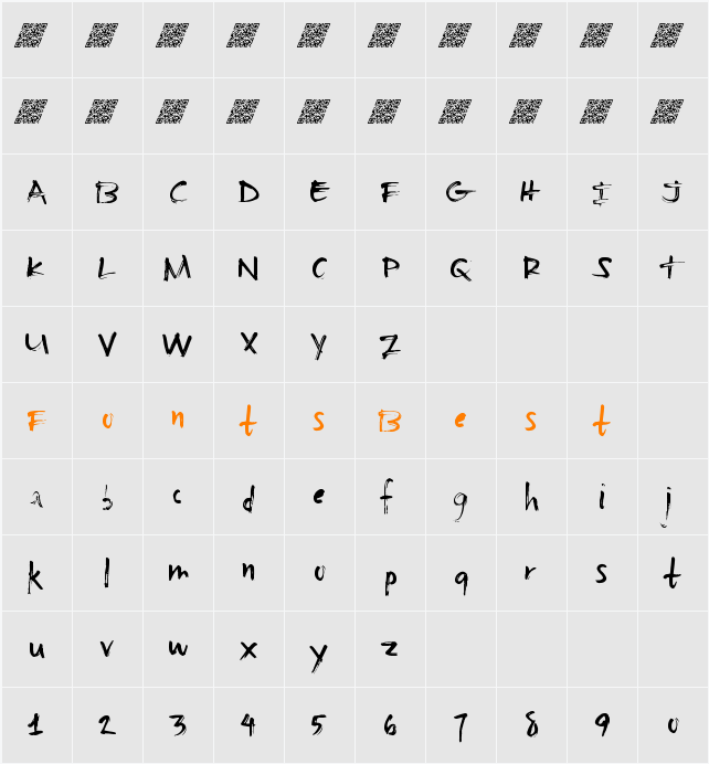 BasicSharpie Character Map