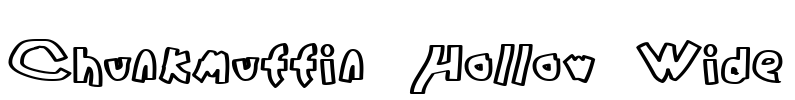 Chunkmuffin Hollow Wide Font Image