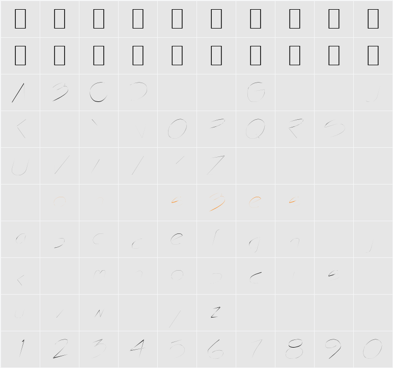 Badplace 1 Character Map