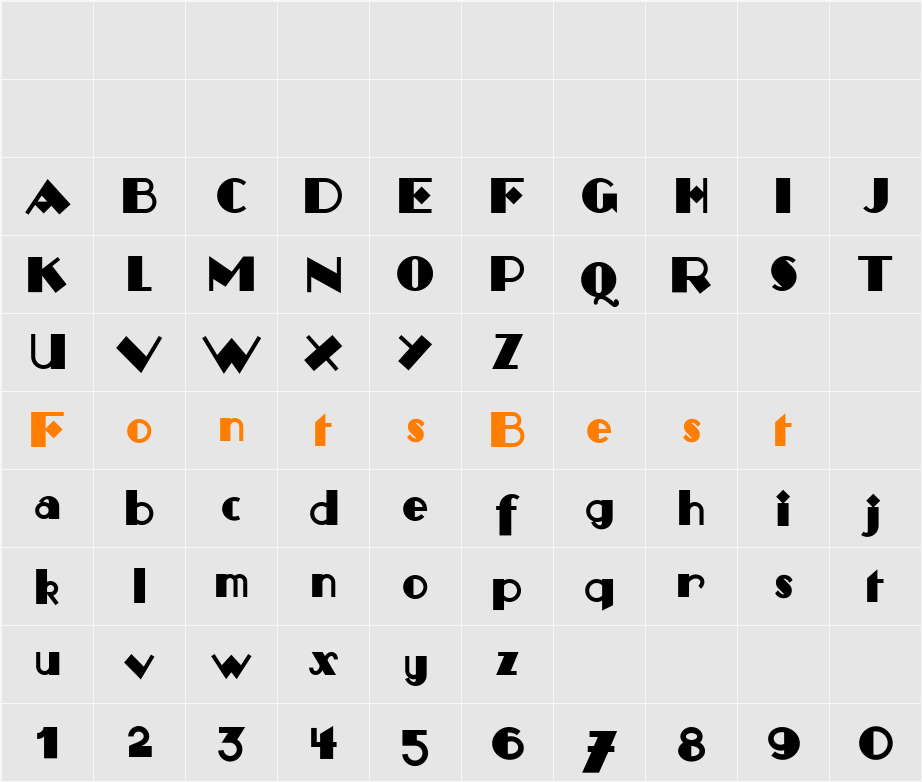 Monkey Fingers NF Character Map