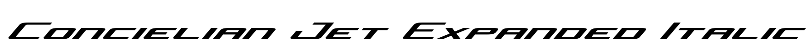 Concielian Jet Expanded Italic