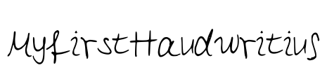 MyfirstHandwriting Font Image