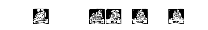 Monats-Vignetten 1 Font Image