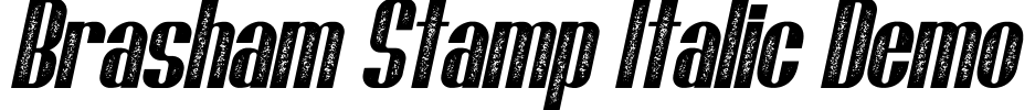Brasham Stamp Italic Demo Font Image