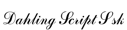 Dahling Script Ssk Font Image