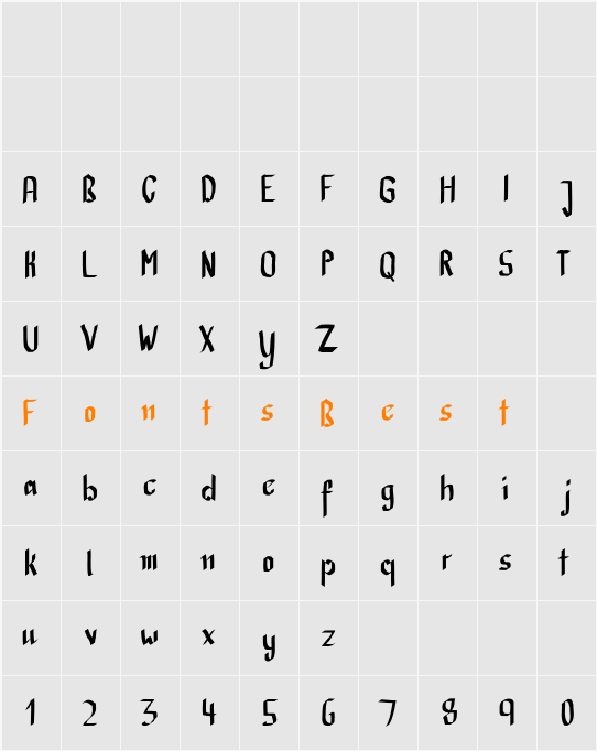CalliBrush Character Map