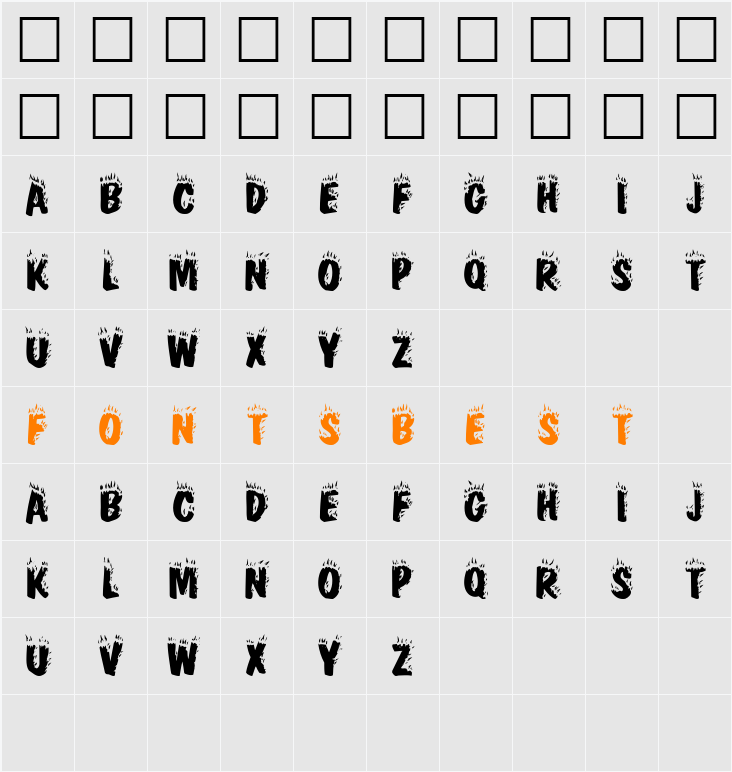 Flames FC Character Map