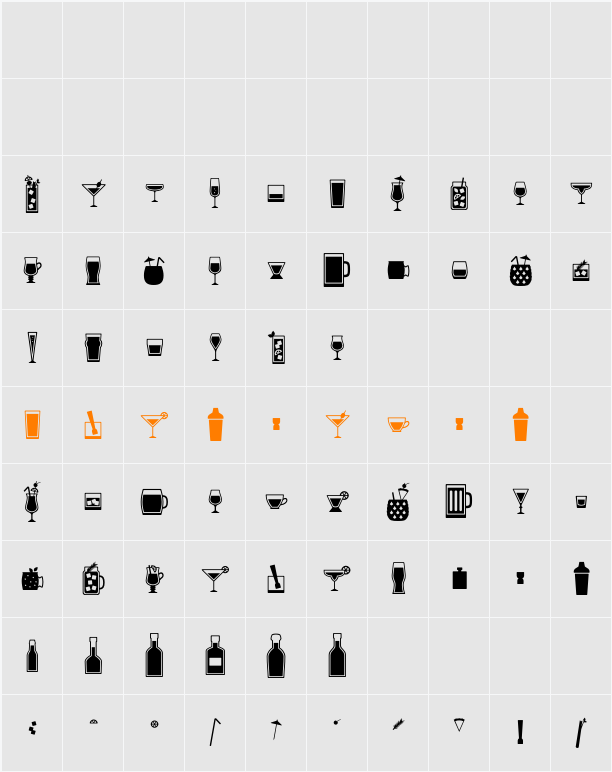 Bar Book Character Map