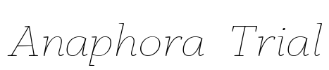 Anaphora  Trial Font Image