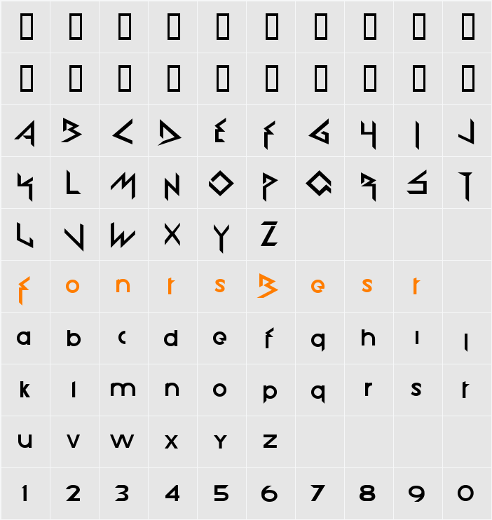 JI-Nevoid Character Map
