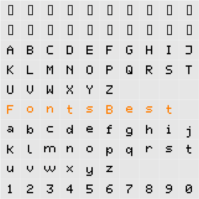 DS SysBit Character Map
