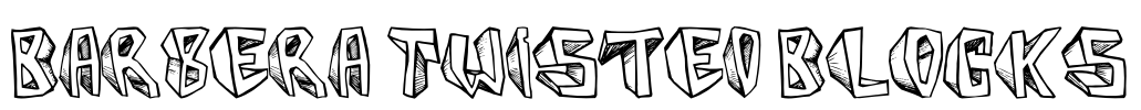 Barbera Twisted Blocks Font Image