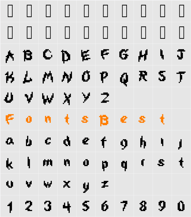 IsWasted Character Map