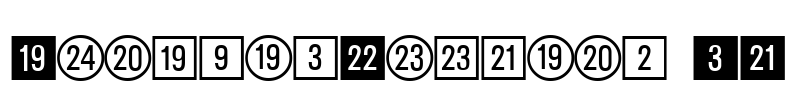 CircledNumbers DB Font Image