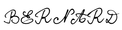 BERNARD Font Image