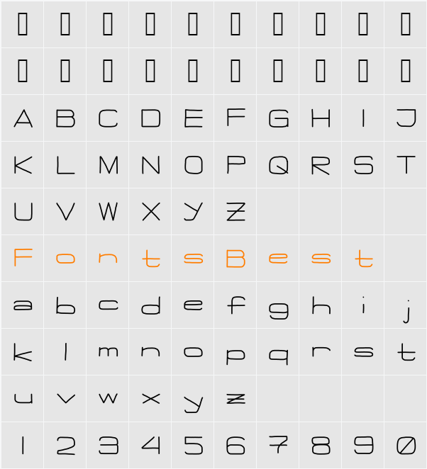 Flattie Character Map