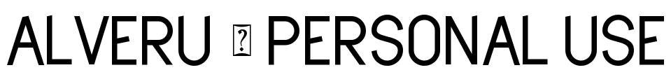 Alveru - Personal Use Font Image