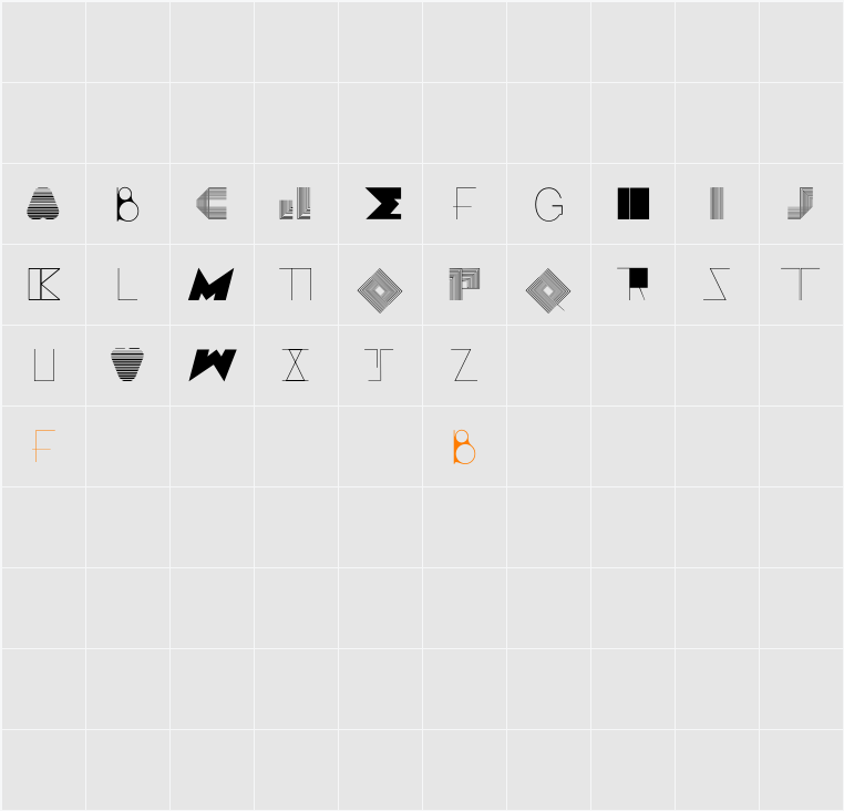 BOSS M  Character Map