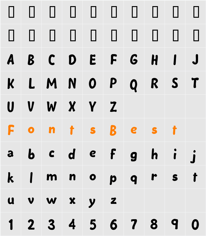 Mushmellow Character Map
