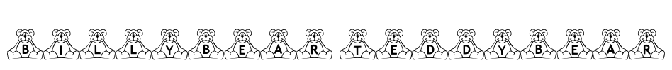 BillyBear TeddyBear Font Image