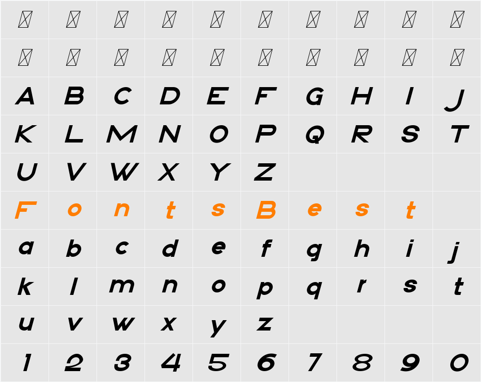 Aginoe Sans Character Map