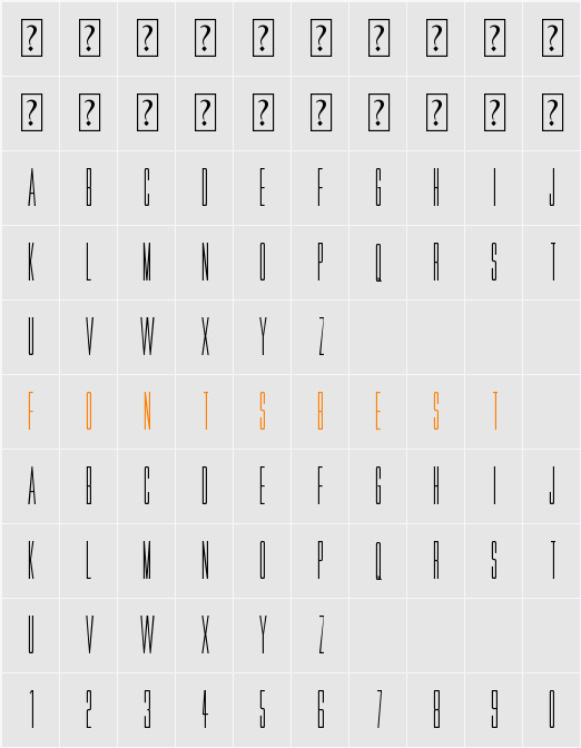 Movie Letters Character Map