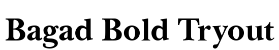 Bagad Bold Tryout Font Image