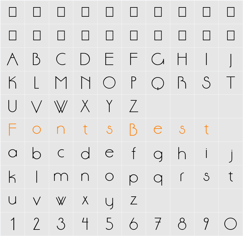 DS StandartCyr Character Map
