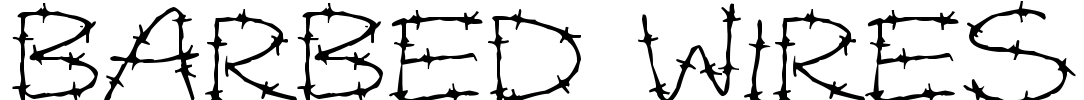 Barbed Wires Font Image