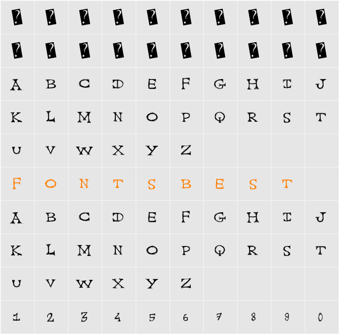 CapScratched Character Map
