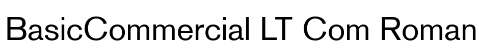 BasicCommercial LT Com Roman Font Image
