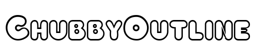 ChubbyOutline Font Image