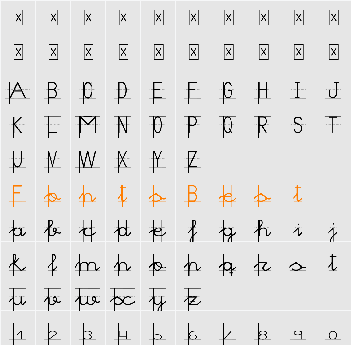 Morasoft7 Character Map