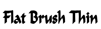 Flat Brush Thin Font Image