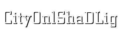 CityOnlShaDLig Font Image
