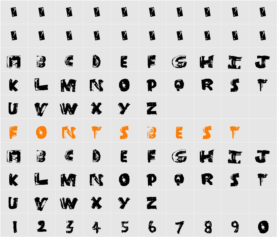 BangTime Character Map