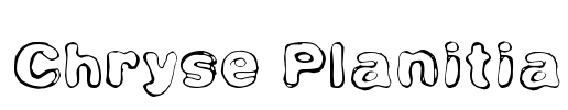 Chryse Planitia Font Image