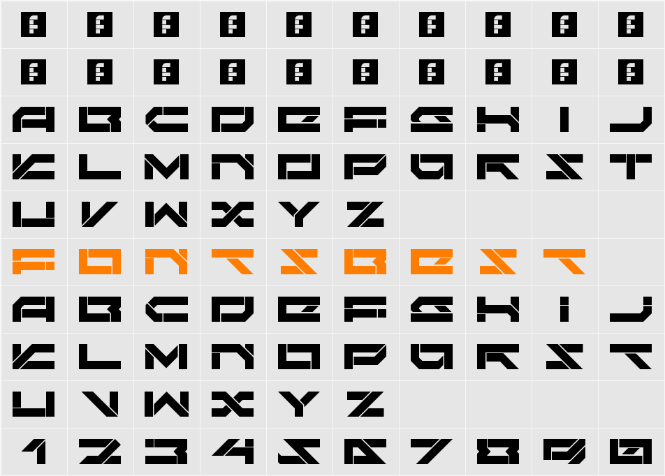 Darktech LDR Character Map