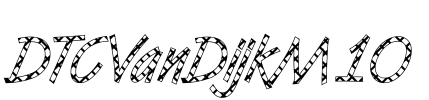 DTCVanDijkM10 Font Image