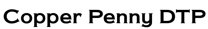 Copper Penny DTP Font Image