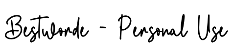 Bestworde - Personal Use Font Image