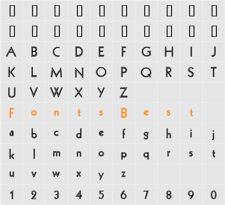 CgZeppelin Character Map