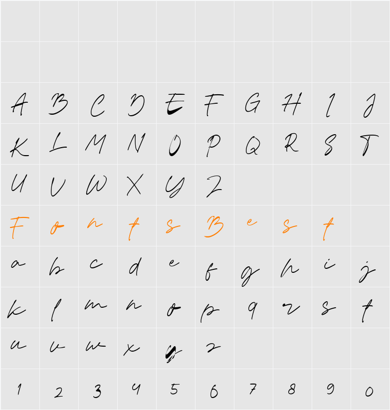 Amiline Character Map
