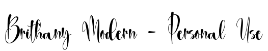 Brithany Modern - Personal Use Font Image